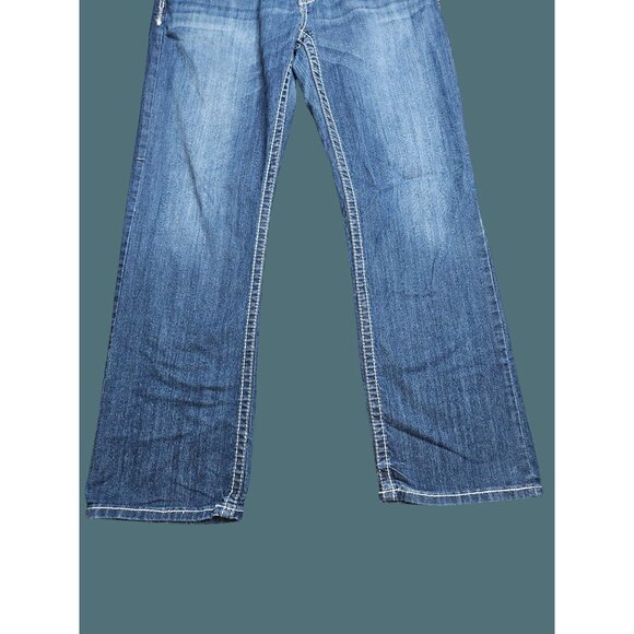 BKE Denim Jake Straight Leg Thick Stitching Western Rodeo Men Jeans 32S (32x29) - Picture 6 of 9